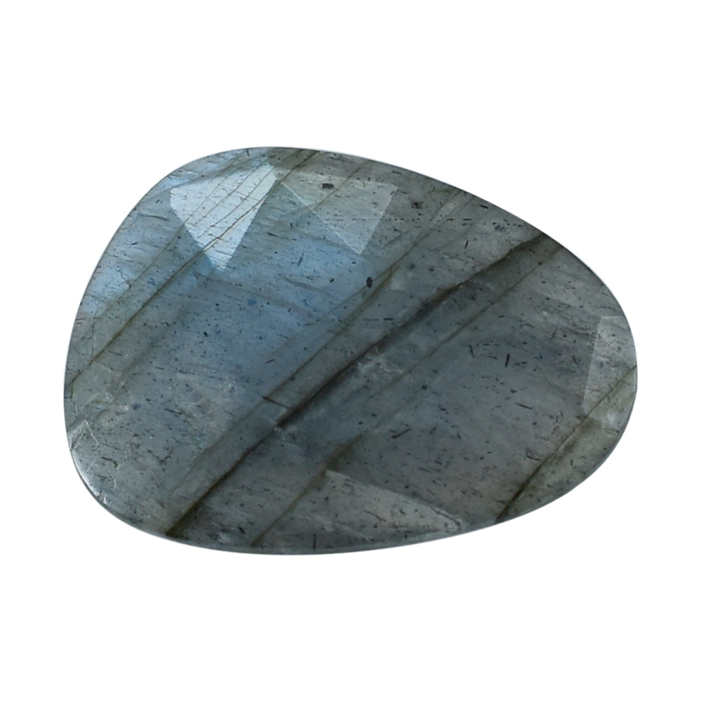GREY LABRADORITE ROSE CUT BRIOLETTE PEARISH 20X15MM 8.21 Cts.