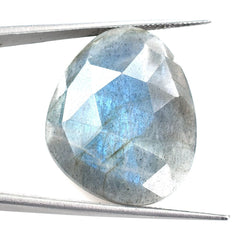 LABRADORITE ROSE CUT PEARISH 29.50X23MM (BLUE SHINE) 35.87 Cts.