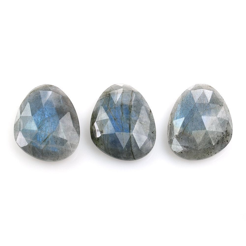 LABRADORITE ROSE CUT PEARISH 29.50X23MM (BLUE SHINE) 35.87 Cts.