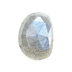GREY LABRADORITE ROSE CUT FANCY CAB 10X7.50MM 2.07 Cts.