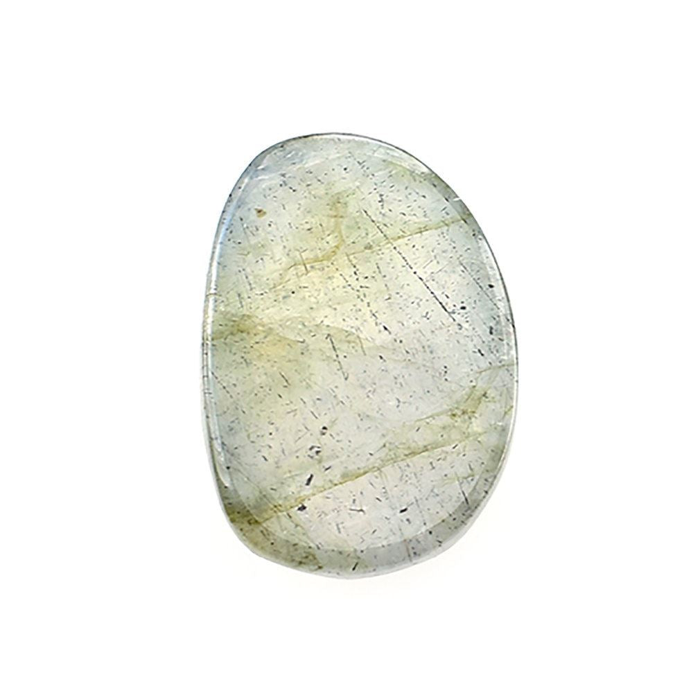 GREY LABRADORITE ROSE CUT FANCY CAB 10X7.50MM 2.07 Cts.