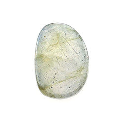 GREY LABRADORITE ROSE CUT FANCY CAB 10X7.50MM 2.07 Cts.