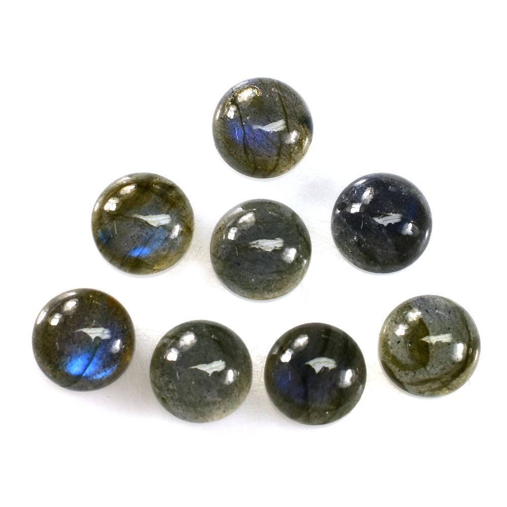 LABRADORITE GREY PLAIN ROUND CAB 2nd (BLUE SHINE) 10.00X10.00 MM 3.94 CTS