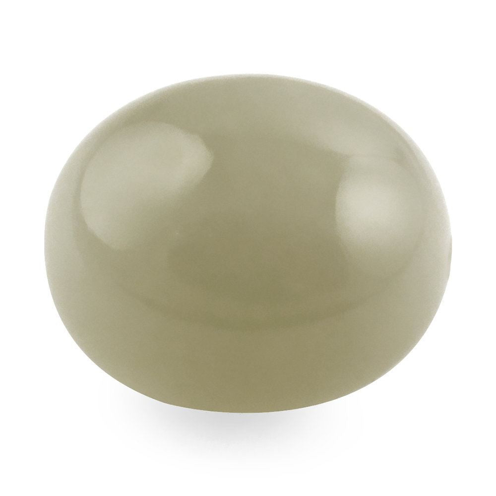 GREY MOONSTONE PLAIN OLIVE (HALF DRILL) 18X15MM 28.05 Cts.