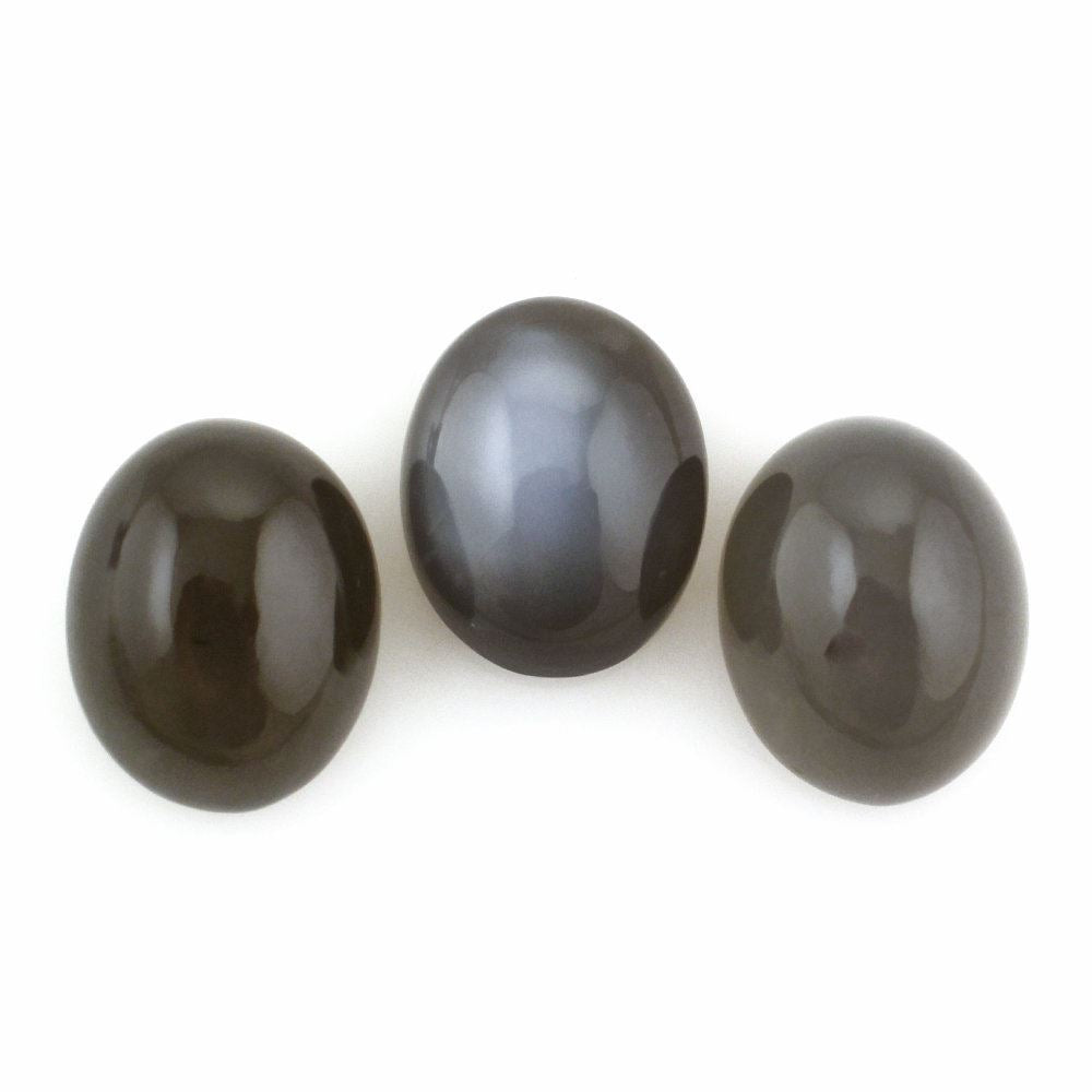 GREY MOONSTONE OVAL CAB 10X8MM 2.95 Cts.