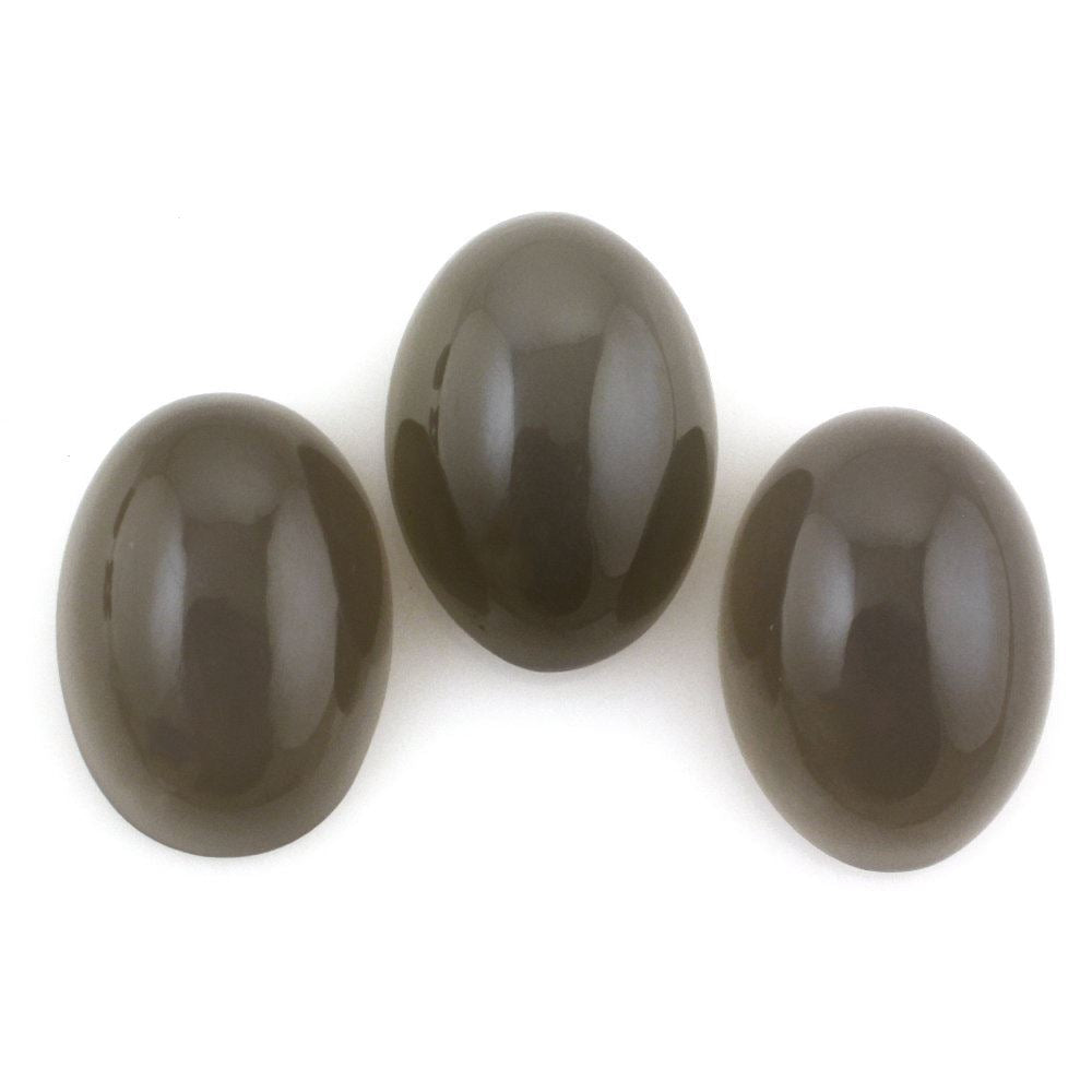GREY MOONSTONE OVAL CAB 14X10MM 6.16 Cts.