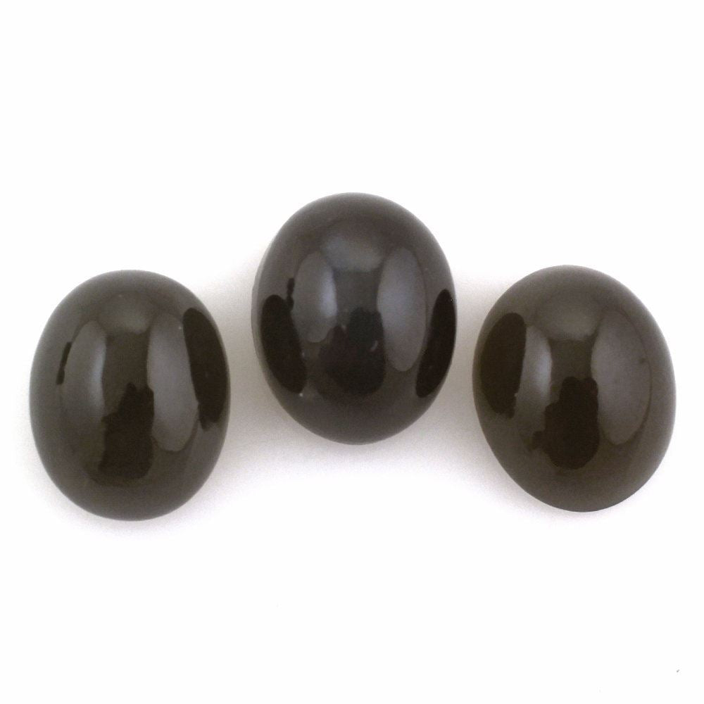 GREY MOONSTONE OVAL CAB (DARK) 10X8MM 3.14 Cts.