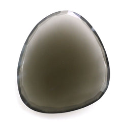 GREY MOONSTONE ROSE CUT IRREGULAR PEARISH CAB 28X26MM 22.34 Cts.