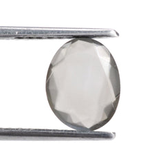 GREY MOONSTONE ROSE CUT IRREGULAR OVAL (DARK) 10X8MM 1.70 Cts.