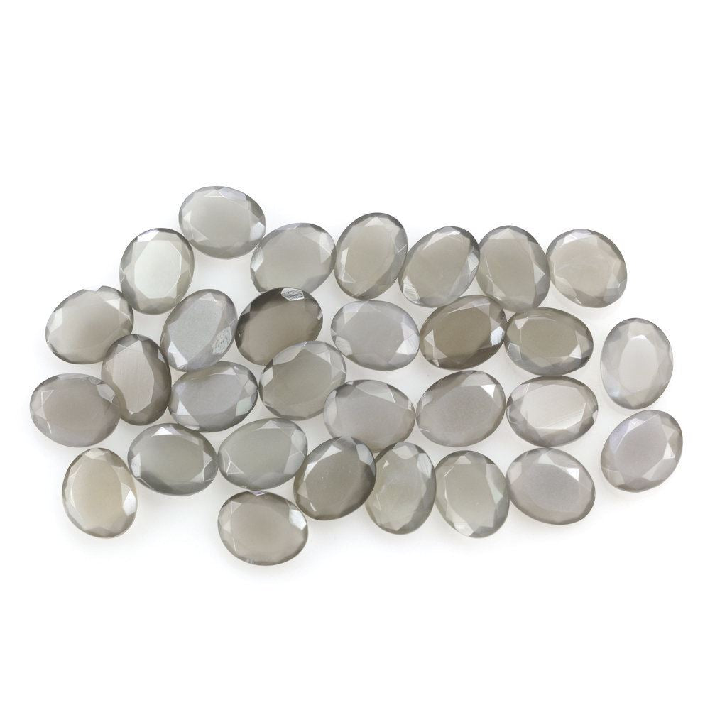 GREY MOONSTONE ROSE CUT IRREGULAR OVAL (DARK) 10X8MM 1.70 Cts.
