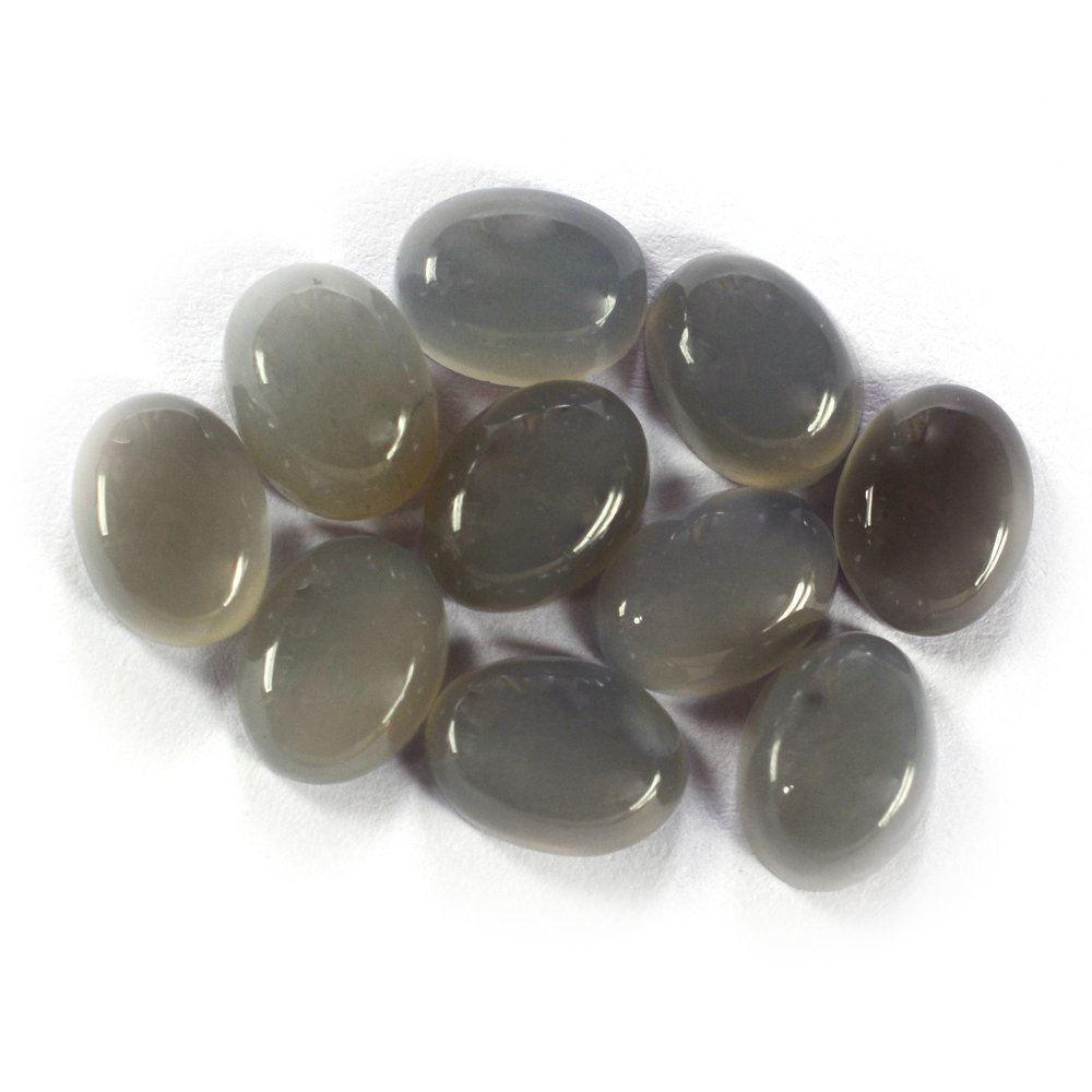 GREY MOONSTONE OVAL CAB (MEDIUM) 8X6MM 1.2 Cts.