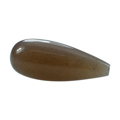 GREY MOONSTONE PLAIN DROP (HALF DRILL) (BROWNISH) 20X8MM 8.58 Cts.