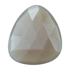 GREY MOONSTONE ROSE CUT BRIOLETTE TRILLIONISH (BROWNISH) 18X16MM 7.54 Cts.
