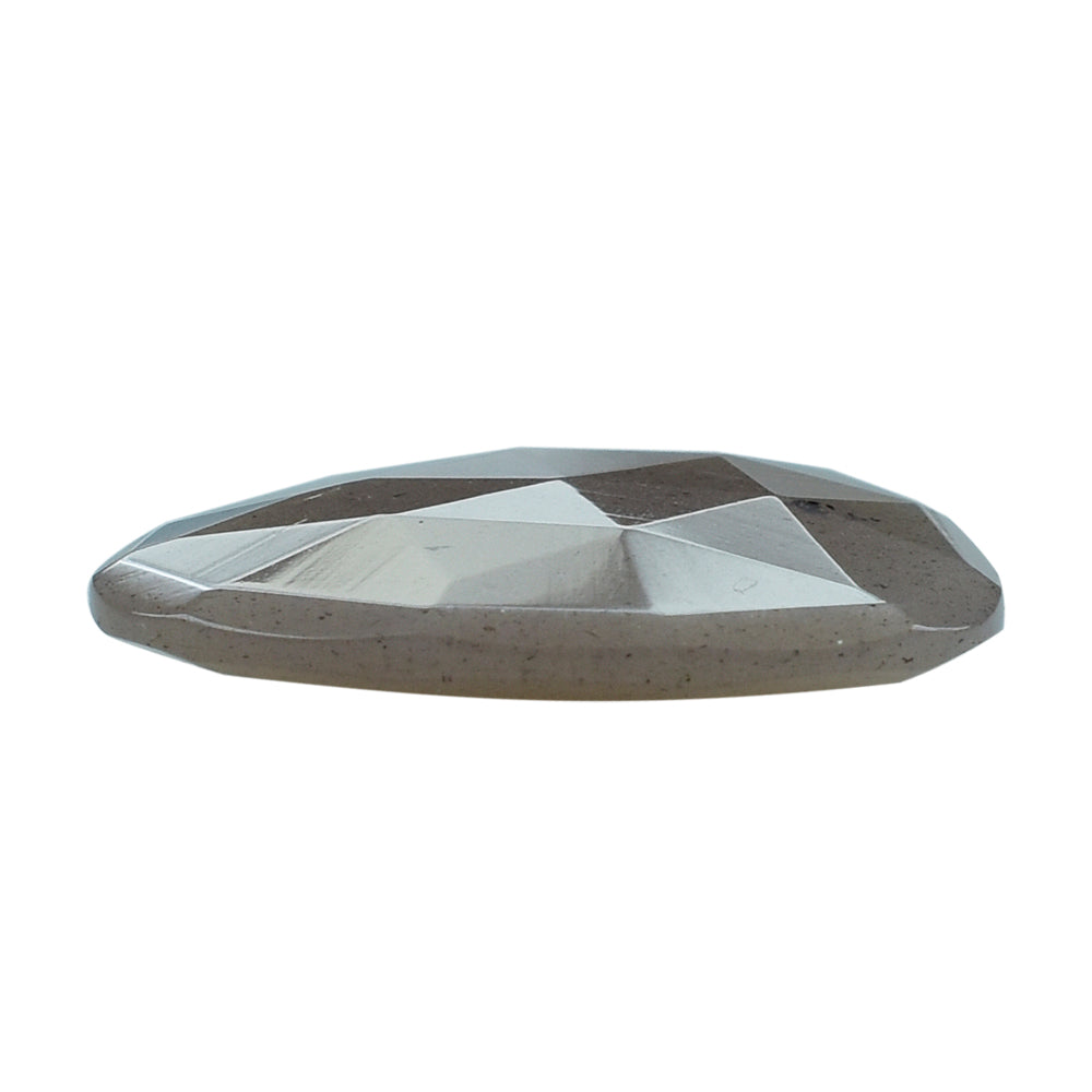GREY MOONSTONE ROSE CUT BRIOLETTE TRILLIONISH (BROWNISH) 18X16MM 7.54 Cts.
