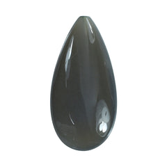 GREY MOONSTONE LENTIL PEAR (HALF DRILL -1.10MM) 28X14MM 17.48 Cts.