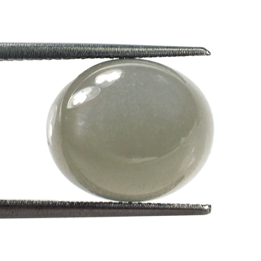 GREY MOONSTONE PLAIN OVAL CAB (MEDIUM) 14X12MM 8.69 Cts.