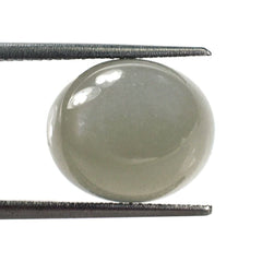 GREY MOONSTONE PLAIN OVAL CAB (MEDIUM) 14X12MM 8.69 Cts.