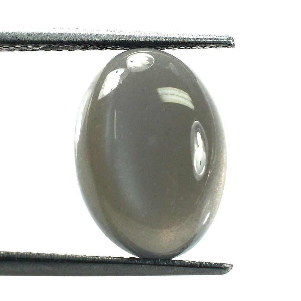 GREY MOONSTONE PLAIN OVAL CAB (DARK) 14X10MM 5.80 Cts.
