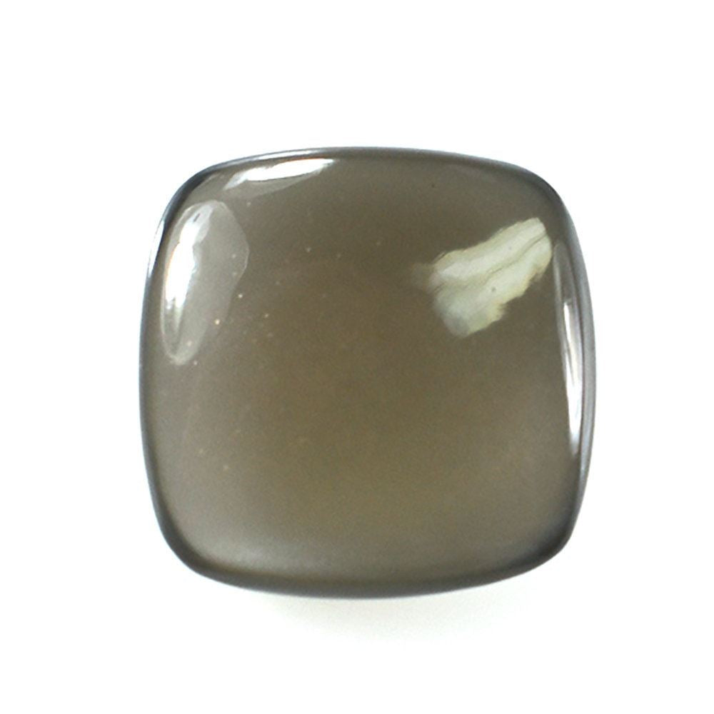 GREY MOONSTONE PLAIN LENTIL CUSHION 12X12MM 4.92 Cts.