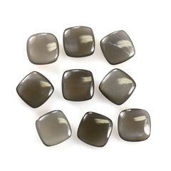 GREY MOONSTONE PLAIN LENTIL CUSHION 12X12MM 4.92 Cts.
