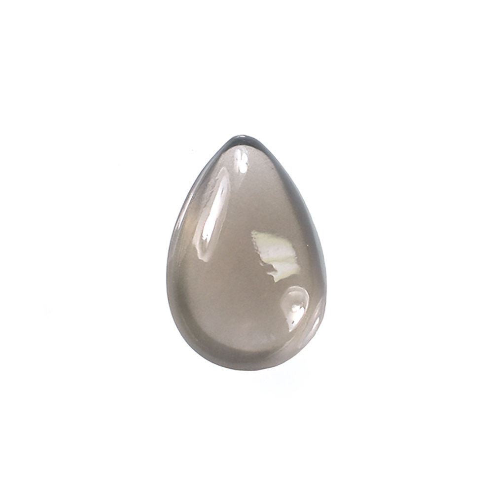 GREY MOONSTONE PLAIN LENTIL PEAR 9X6MM 1.12 Cts.
