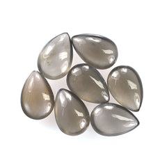GREY MOONSTONE PLAIN LENTIL PEAR 9X6MM 1.12 Cts.
