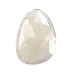 GREY MOONSTONE ROSE CUT BRIOLETTE PEARISH (LIGHT) 14X10MM 3.28 Cts.
