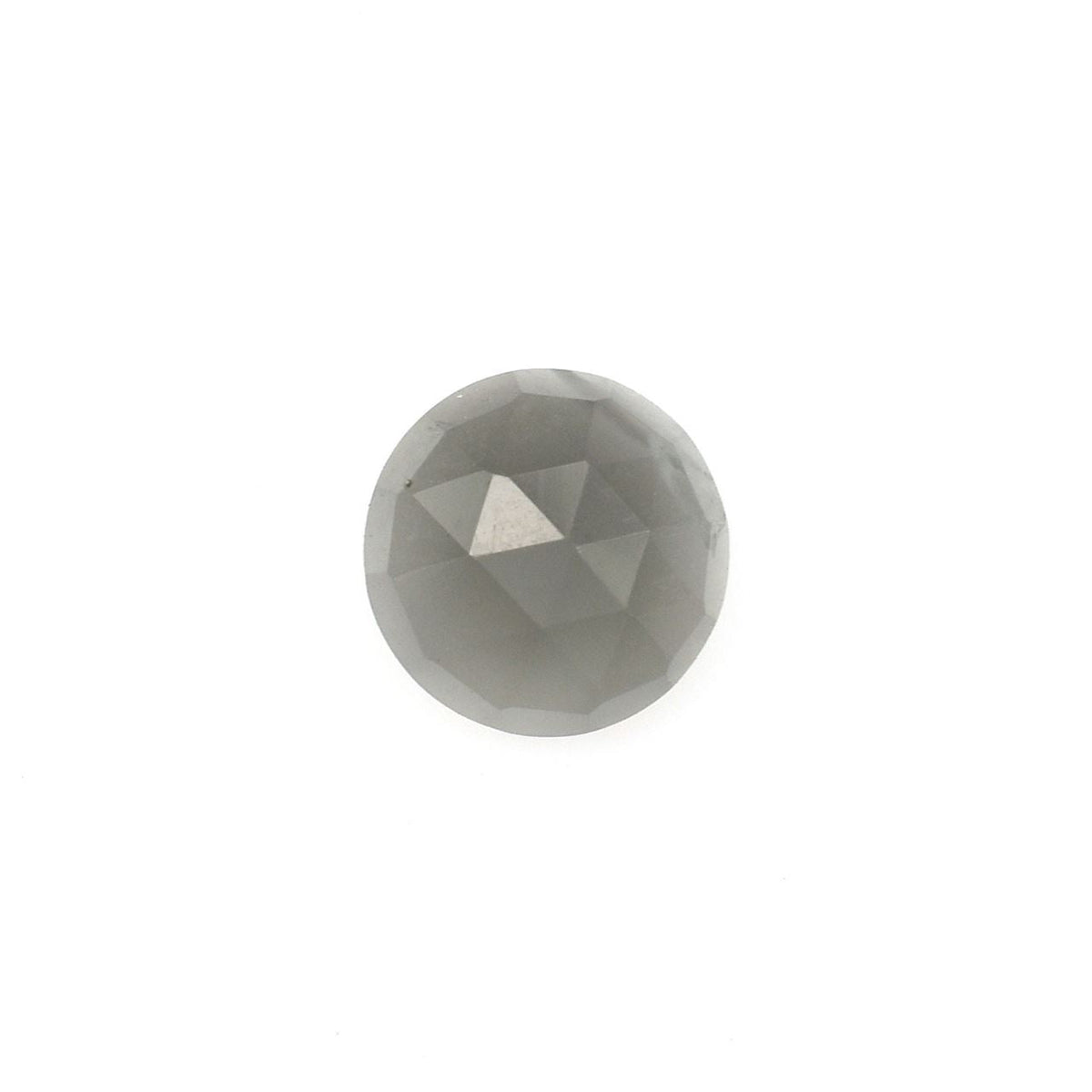 GREY MOONSTONE ROSE CUT ROUND CAB (MEDIUM)(OPAQUE/CLEAN) 6.00X6.00 MM 0.72 Cts.