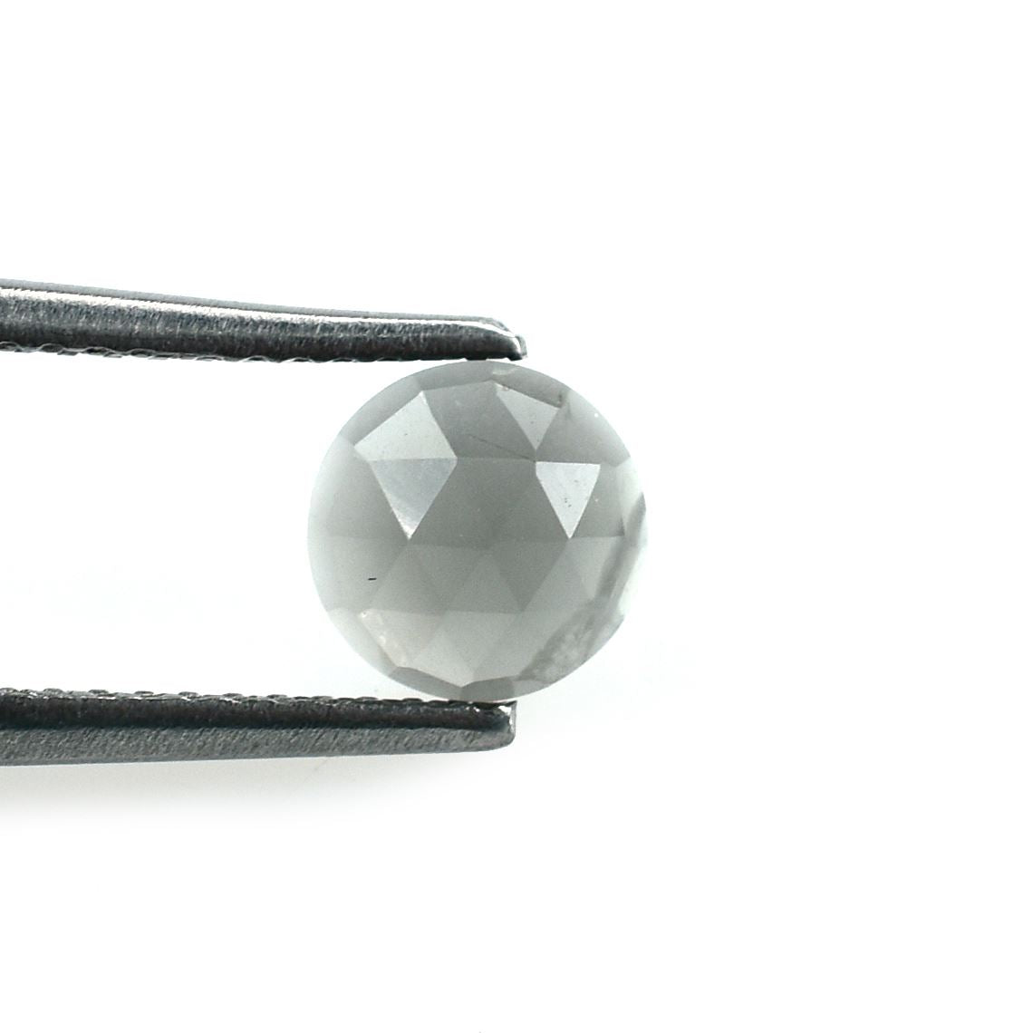 GREY MOONSTONE ROSE CUT ROUND CAB (MEDIUM)(OPAQUE/CLEAN) 6.00X6.00 MM 0.72 Cts.