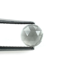 GREY MOONSTONE ROSE CUT ROUND CAB (MEDIUM)(OPAQUE/CLEAN) 6.00X6.00 MM 0.72 Cts.