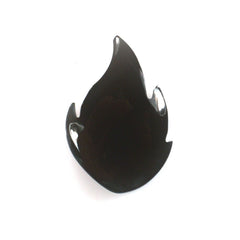 GREY MOONSTONE PLAIN FLAT BLACK FLAME (DARK)(CLEAN) 17.50X12.00 MM 5.35 Cts.