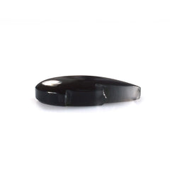 GREY MOONSTONE PLAIN FLAT BLACK FLAME (DARK)(CLEAN) 17.50X12.00 MM 5.35 Cts.