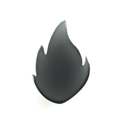 GREY MOONSTONE PLAIN FLAT BLACK FLAME (DARK)(CLEAN) 17.50X12.00 MM 5.35 Cts.