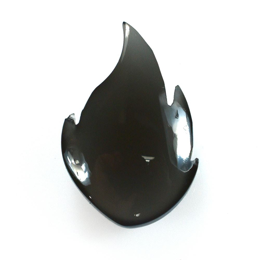 GREY MOONSTONE PLAIN LENTIL FLAME (DARK/CLEAN) 18.0X12.00 MM 6.60 Cts.
