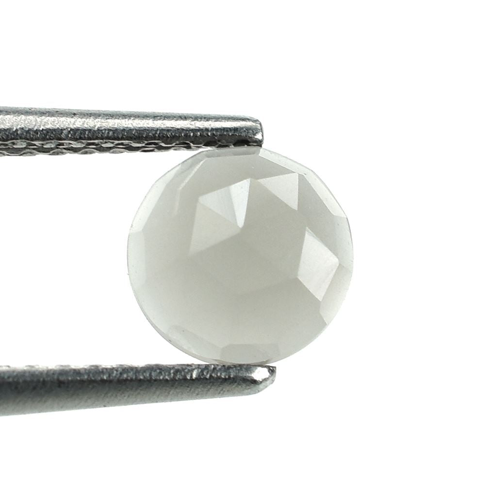 GREY MOONSTONE ROSE CUT ROUND CAB (LITE/SI) 6.00X6.00 MM 0.73 Cts.