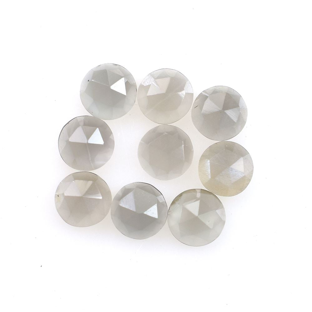 GREY MOONSTONE ROSE CUT ROUND CAB (LITE) 4.00X4.00 MM 0.21 Cts.