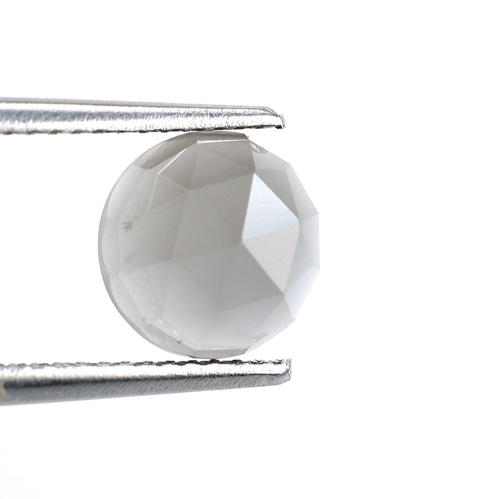GREY MOONSTONE ROSE CUT ROUND CAB (MEDIUM) 8.00X8.00 MM 1.71 Cts.