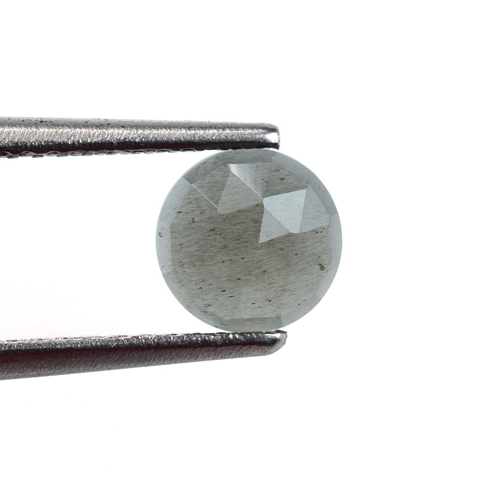 GREY MOONSTONE ROSE CUT ROUND CAB (MEDIUM/SI) 6.00X6.00 MM 0.74 Cts.