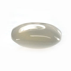 GREY MOONSTONE PLAIN LENTIL CUSHION (SILVER GREY LIGHT)(OPAQUE)(CLEAN) 10.00X10.00 MM 3.27 Cts.