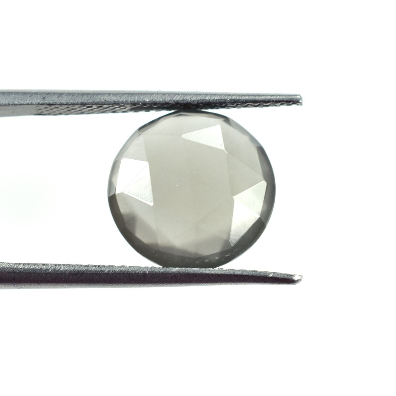 GREY MOONSTONE ROSE CUT BRIOLETTE ROUND (MEDIUM)(SI) 12.00X12.00 MM 4.87 Cts.