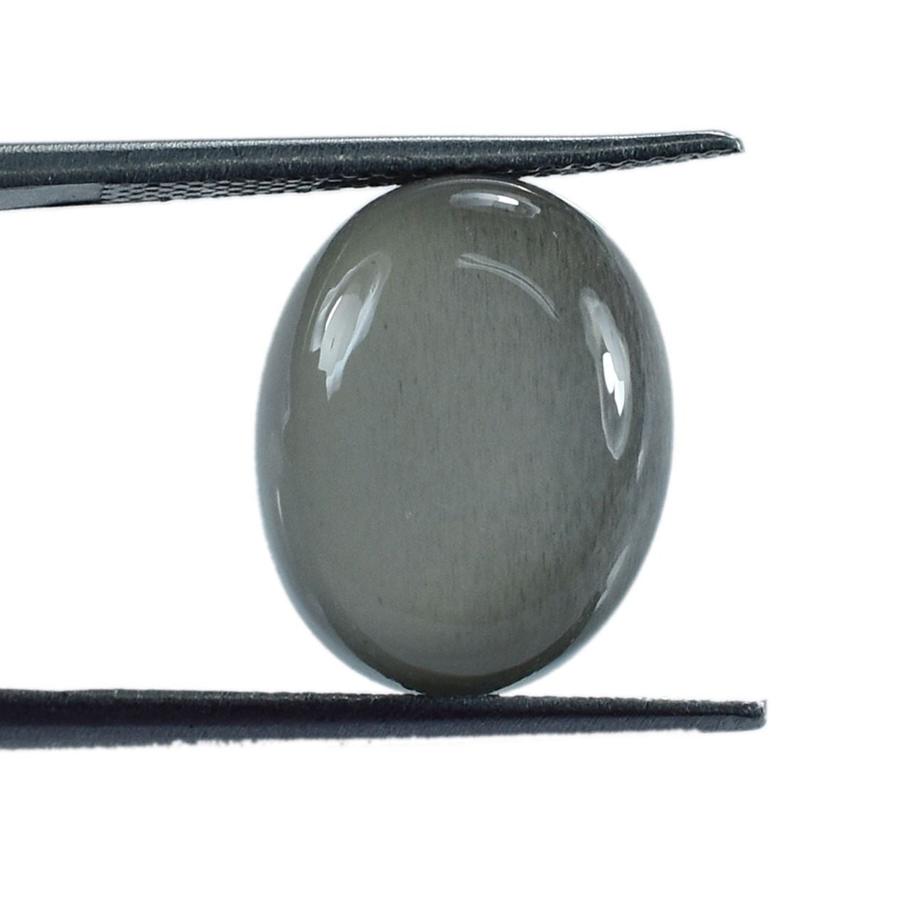 GREY MOONSTONE SMOOTH OVAL PEBBLE (MEDIUM)(CLEAN) 15.00X12.00 MM 14.00 Cts.