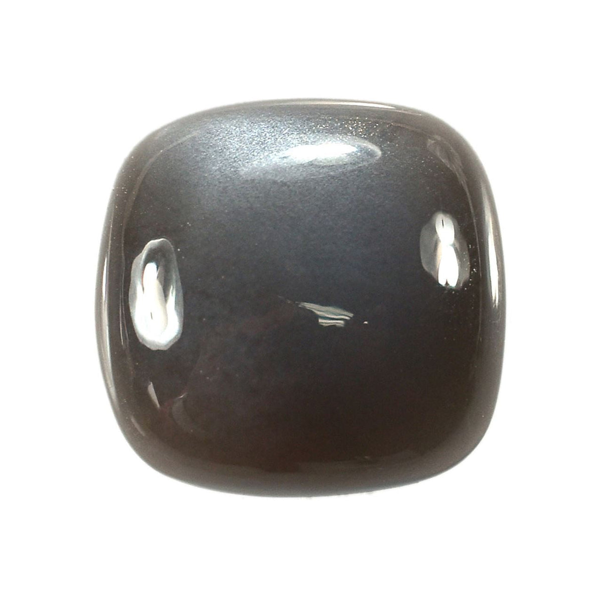 GREY MOONSTONE PLAIN CUSHION SRC CAB (VERY DARK)(OPAQUE)(CLEAN) 14.00X14.00 MM 7.45 Cts.