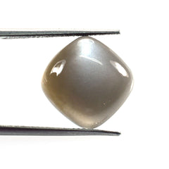 GREY MOONSTONE PLAIN CUSHION SRC CAB (VERY DARK)(OPAQUE)(CLEAN) 14.00X14.00 MM 7.45 Cts.