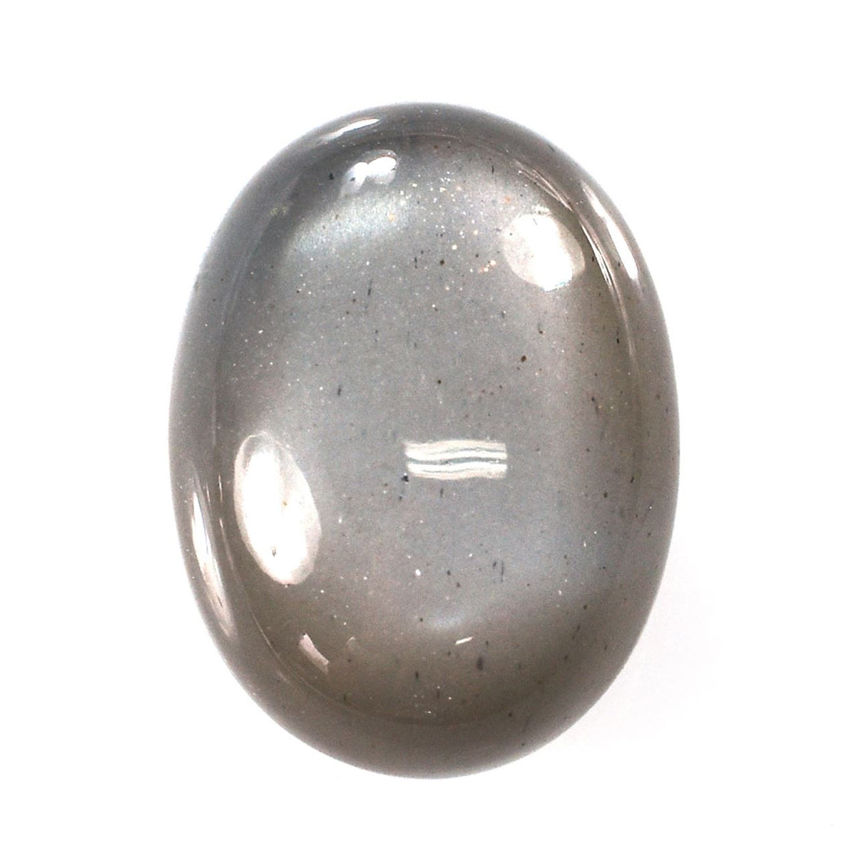 GREY MOONSTONE SMOOTH OVAL PEBBLE (LIGHT)(CLEAN) 20.00X15.00 MM 27.08 Cts.