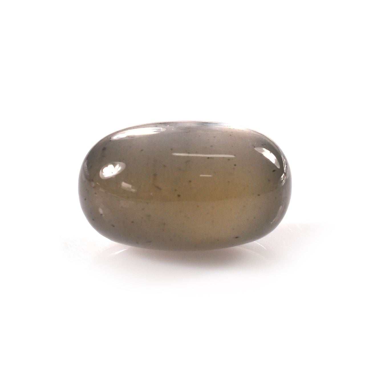 GREY MOONSTONE SMOOTH OVAL PEBBLE (LIGHT)(CLEAN) 20.00X15.00 MM 27.08 Cts.
