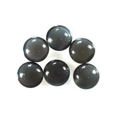 GREY MOONSTONE PLAIN LENTIL ROUND (VERY DARK)(CLEAN) 6.00X6.00 MM 0.83 Cts.