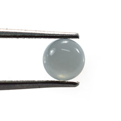 GREY MOONSTONE PLAIN ROUND CAB (SILVER GREY LIGHT)(OPAQUE)(CLEAN) 6.00X6.00 MM 0.84 Cts.