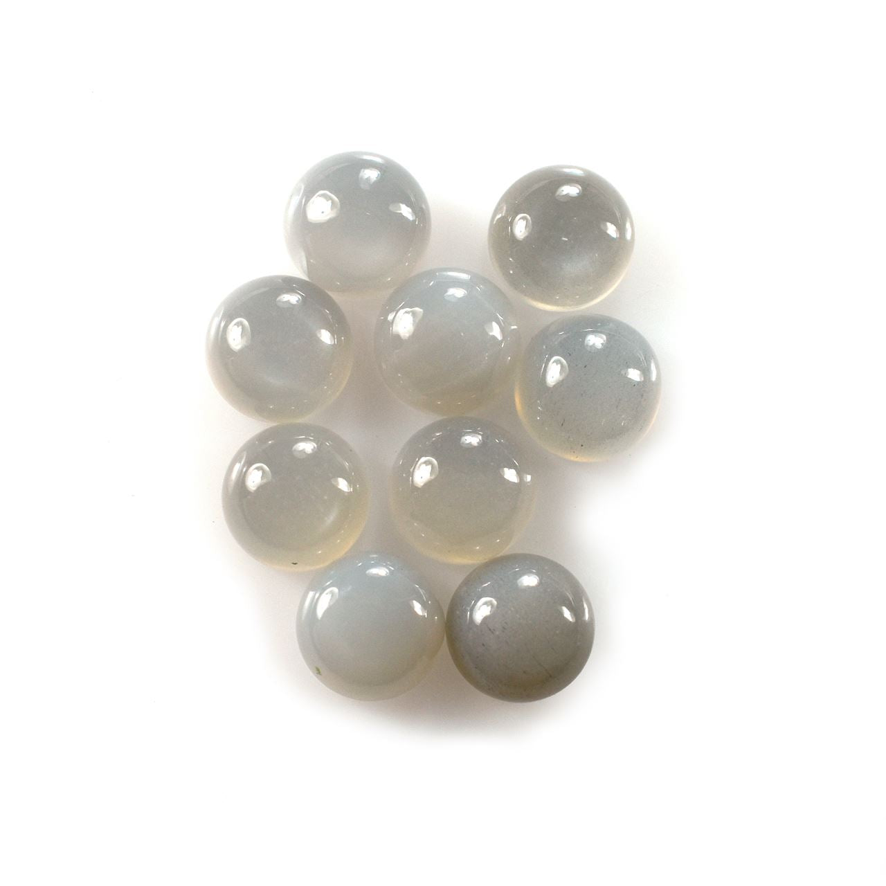 GREY MOONSTONE PLAIN ROUND CAB (SILVER GREY LIGHT)(OPAQUE)(CLEAN) 6.00X6.00 MM 0.84 Cts.