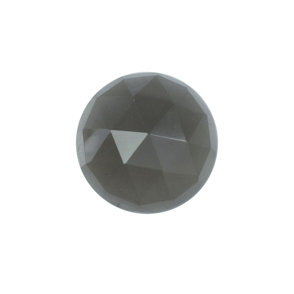 GREY MOONSTONE ROSE CUT ROUND CAB (DARK)(SI) 8.00X8.00 MM 1.71 Cts.