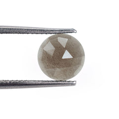 GREY MOONSTONE ROSE CUT ROUND CAB (DARK)(SI) 8.00X8.00 MM 1.71 Cts.